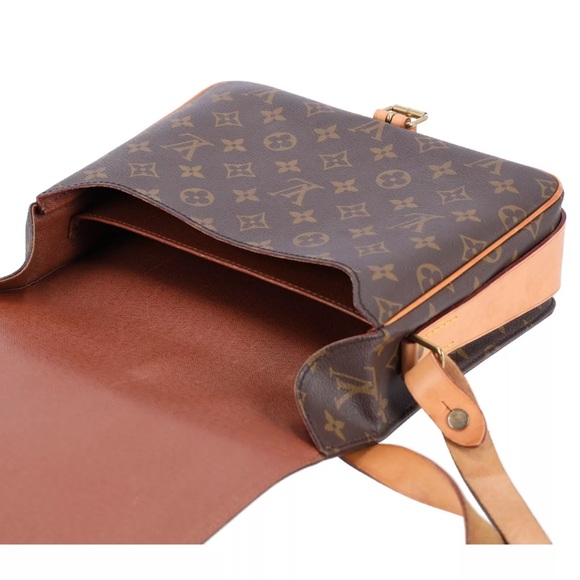 Louis Vuitton M51252 Cartouchiere GM Brown Monogram Leather Shoulder Bag - Picture 13 of 13
